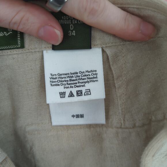 Eddie Bauer Pants Womens 4 Pure Linen High Rise Wide Leg Lagenlook Minimalist - Picture 10 of 10